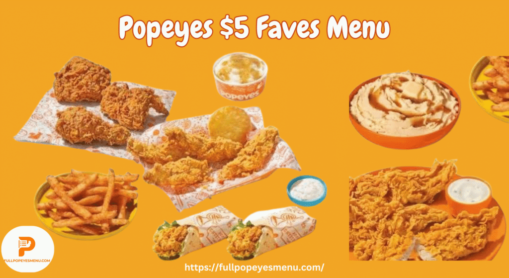 $5 Faves Menu